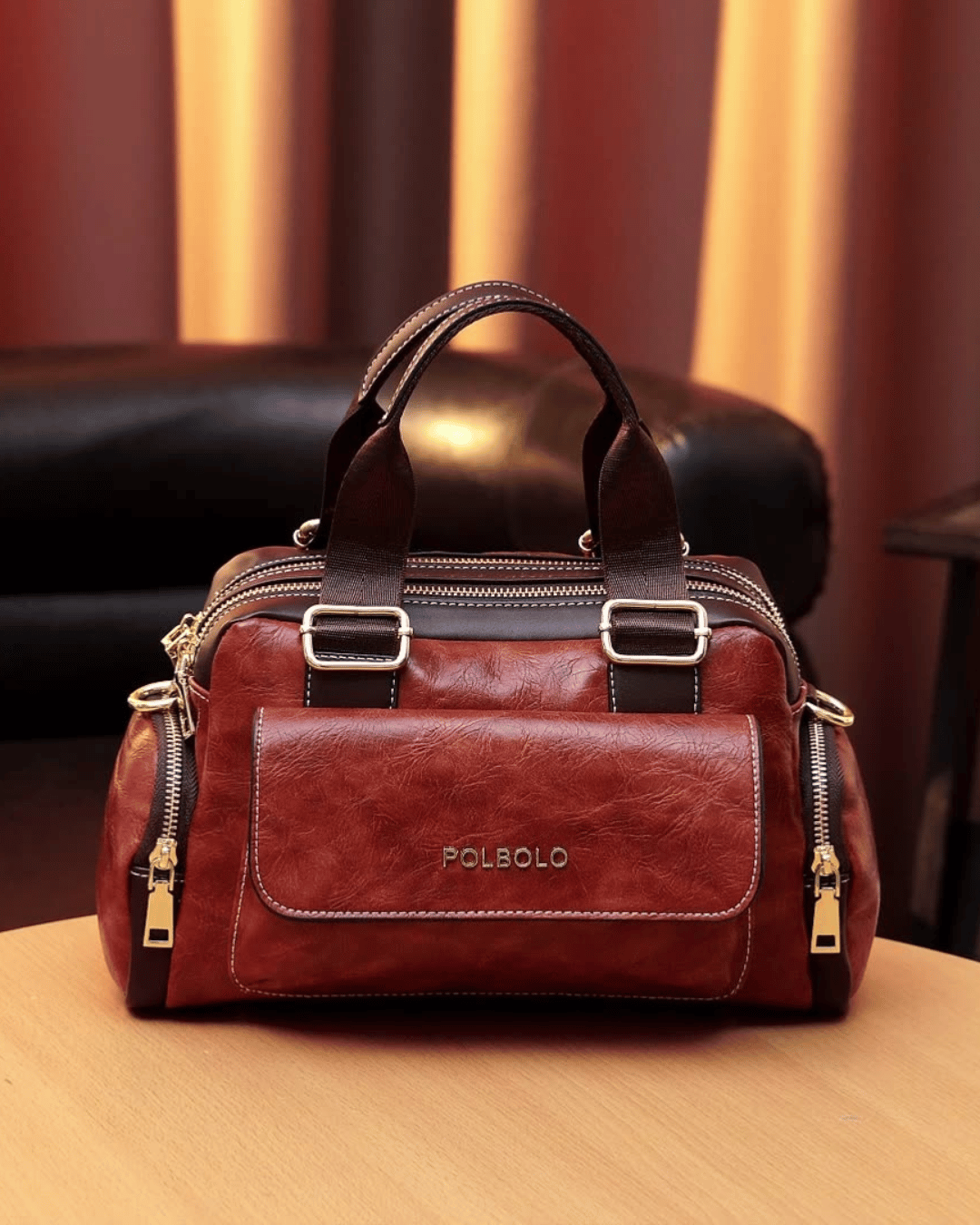 Sac à Main en Cuir Vintage Spacieux pour Femmes