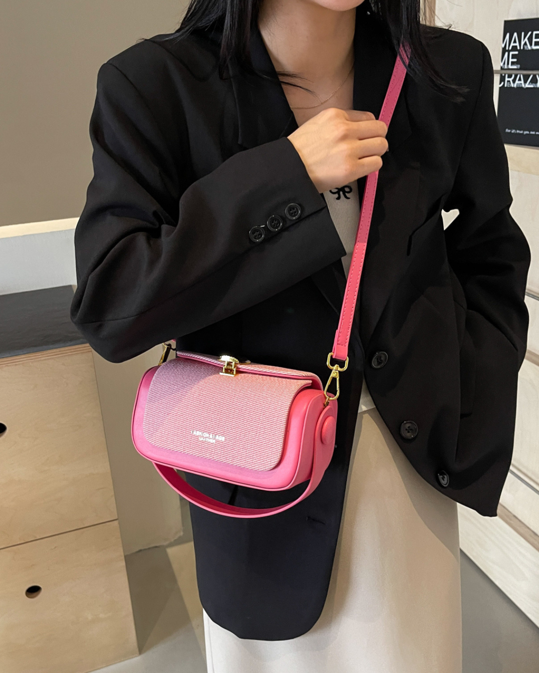 Sac Bandoulière Élégant en Similicuir pour Femmes