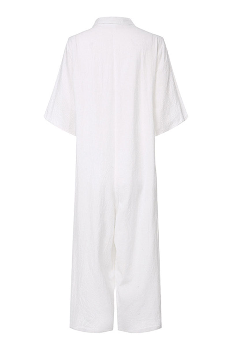 Combinaison Décontractée Pour Femmes Avec Col En V Élégante - Aurelles