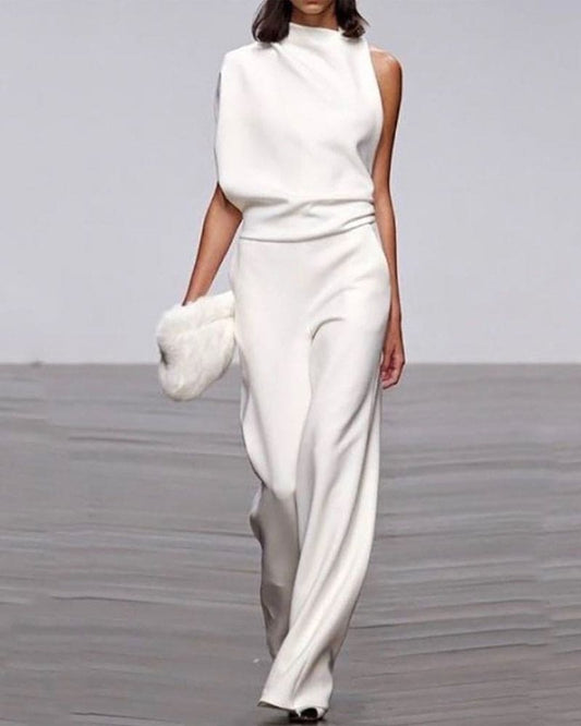 Combinaison Sans Manches À Col Montant Pour Femmes Élégante - Aurelles