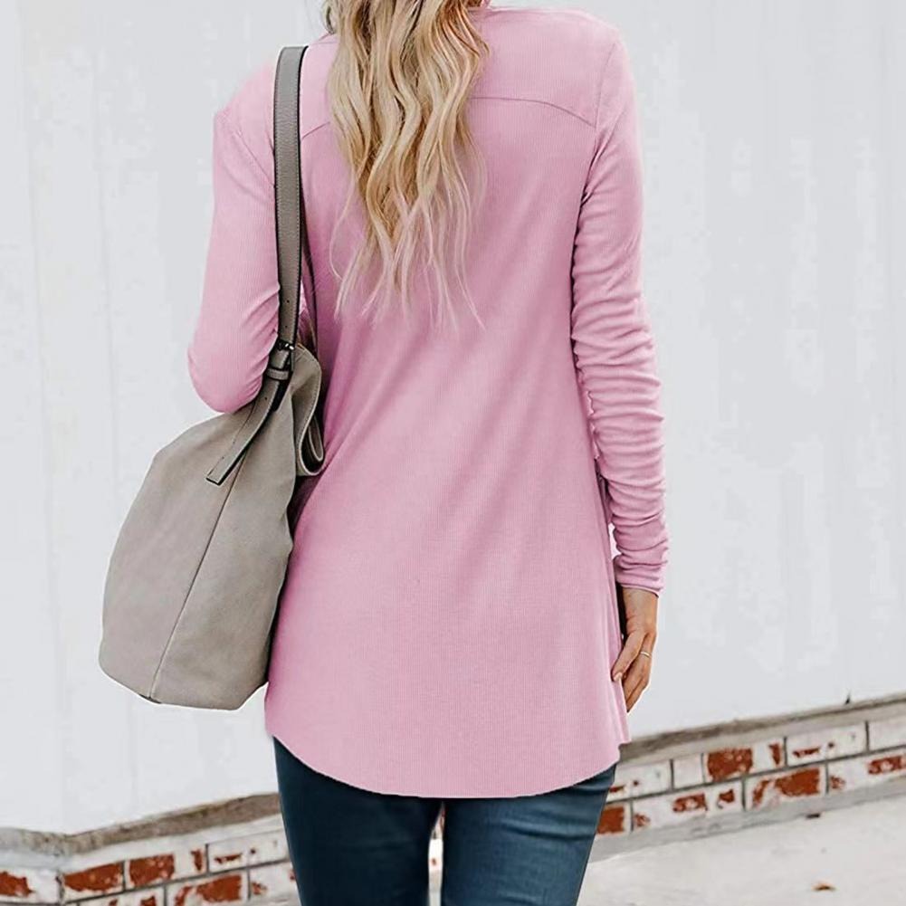 Cardigan en coton classique avec poches pour femmes - Aurelles