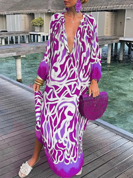 Robe d'été pour femmes - Robe imprimée élégante pour femmes