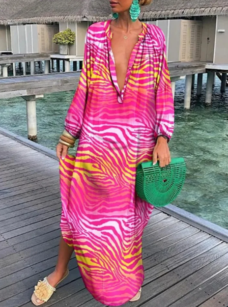 Robe d'été pour femmes - Robe imprimée élégante pour femmes