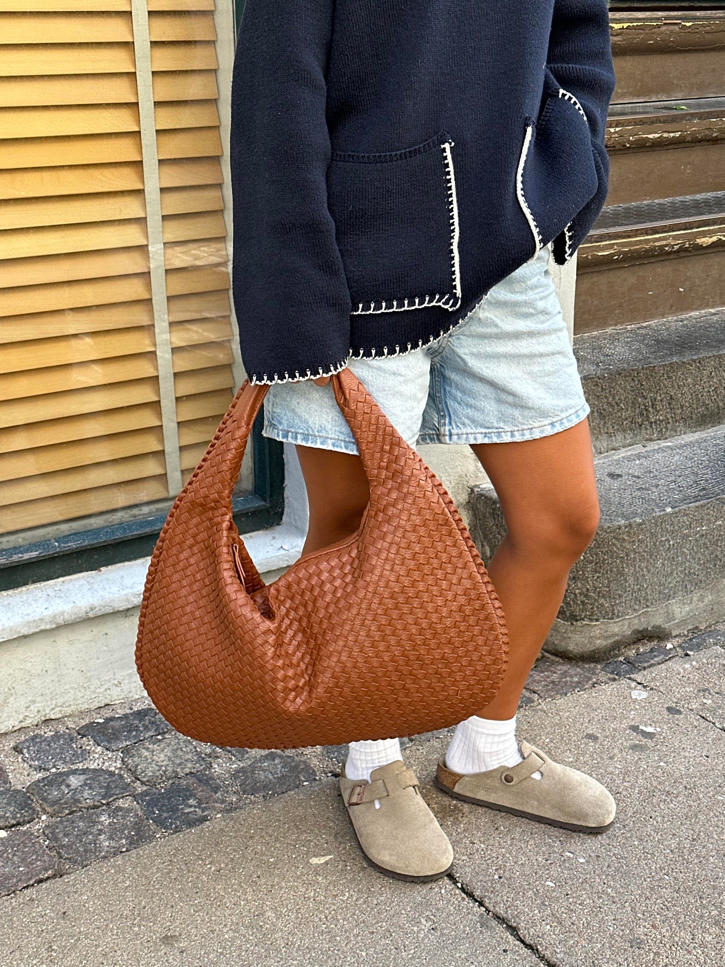 Sac à Main Hobo Tressé pour Femmes