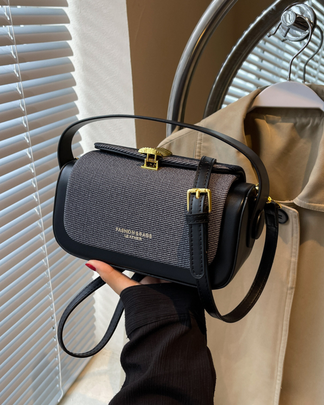 Sac Bandoulière Élégant en Similicuir pour Femmes