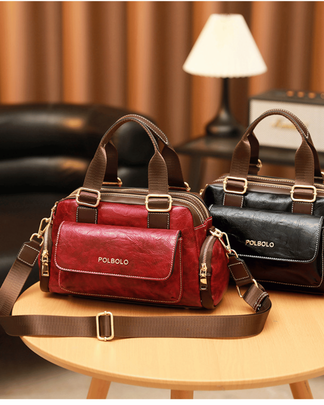 Sac à Main en Cuir Vintage Spacieux pour Femmes