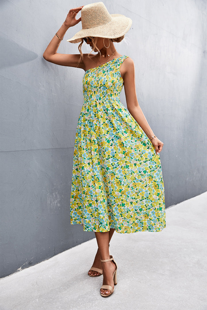 Robe à Fleurs Décolletée pour Femmes