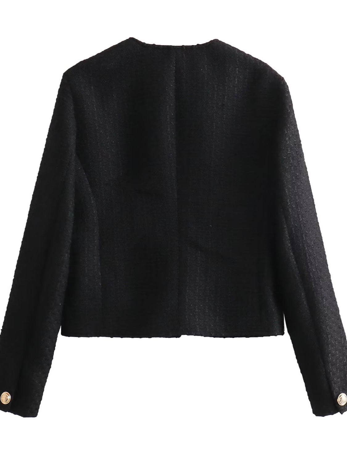 Veste Courte Texturée à Col Rond Pour Femmes - Aurelles