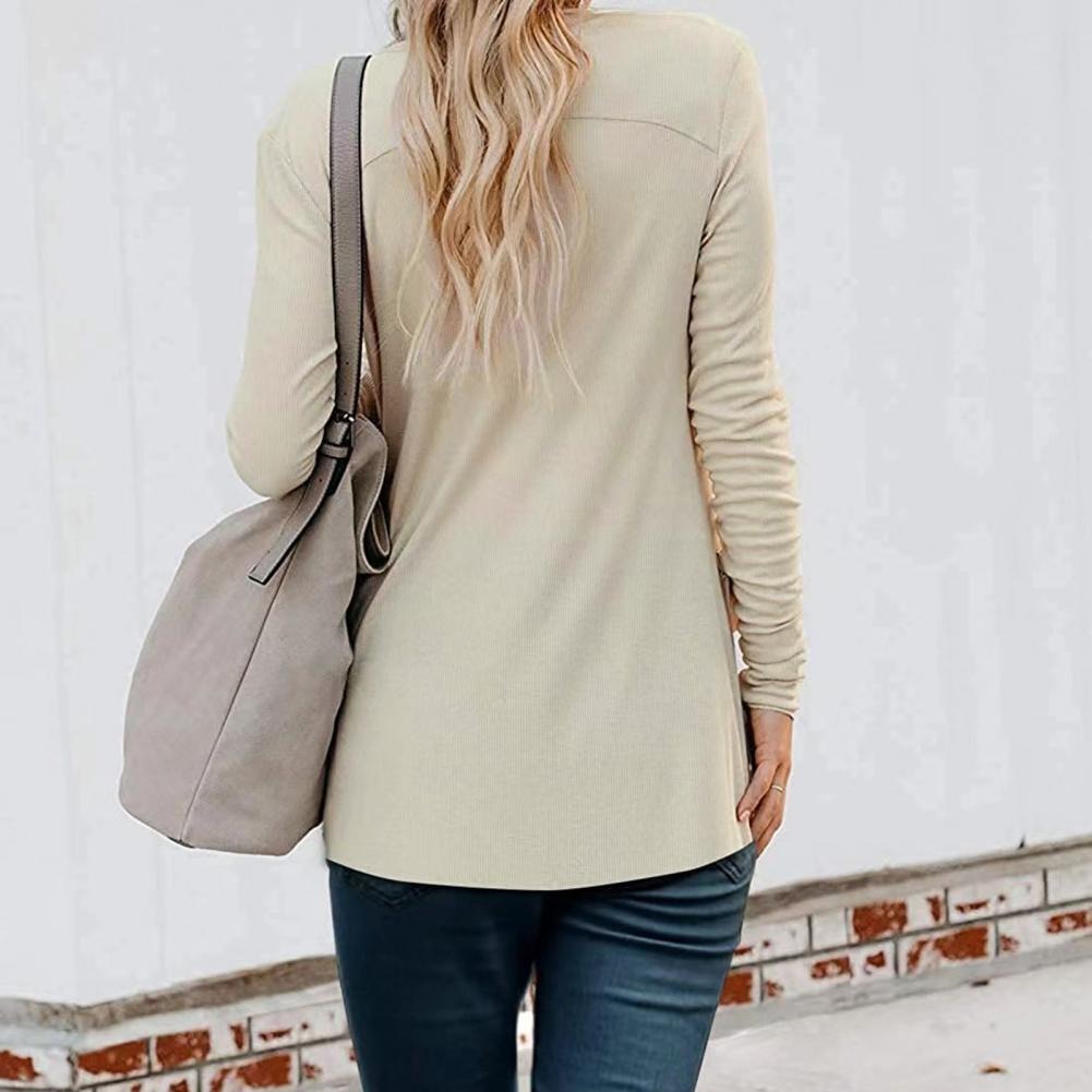 Cardigan en coton classique avec poches pour femmes - Aurelles