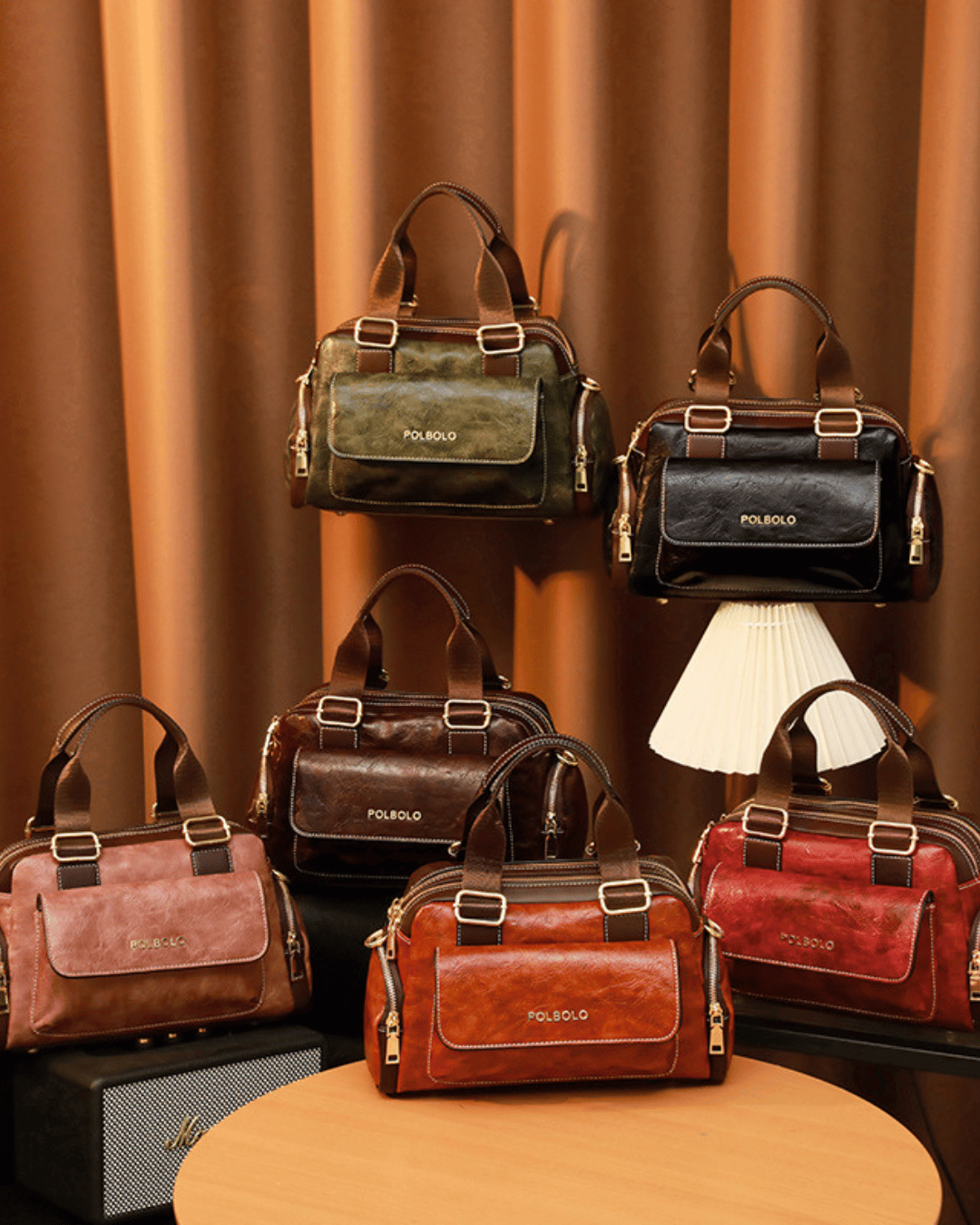 Sac à Main en Cuir Vintage Spacieux pour Femmes