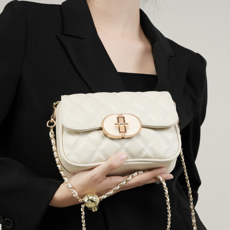 Sac Bandoulière Matelassé en Cuir pour Femmes