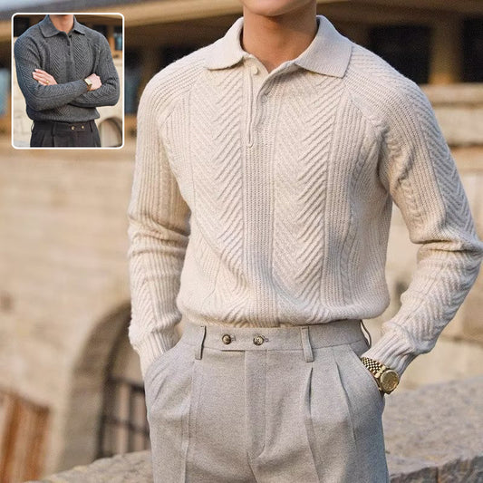Pull Tricoté à Col Revers - Style Élégant pour l’Hiver pour hommes - Aurelles