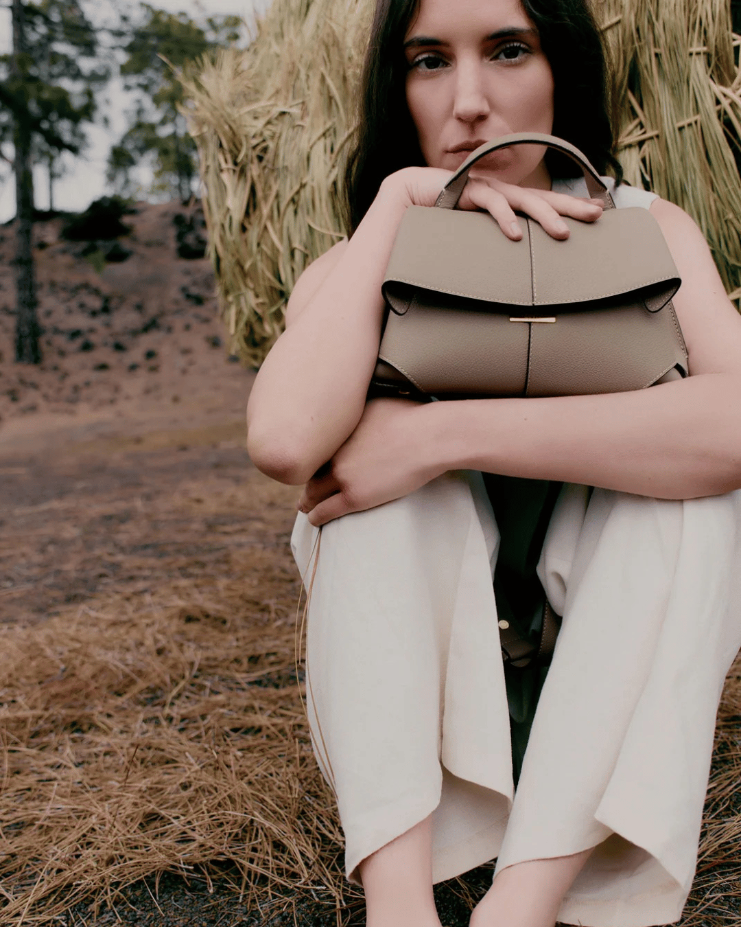 Sac à Main en Cuir de Veau avec Bandoulière pour Femmes
