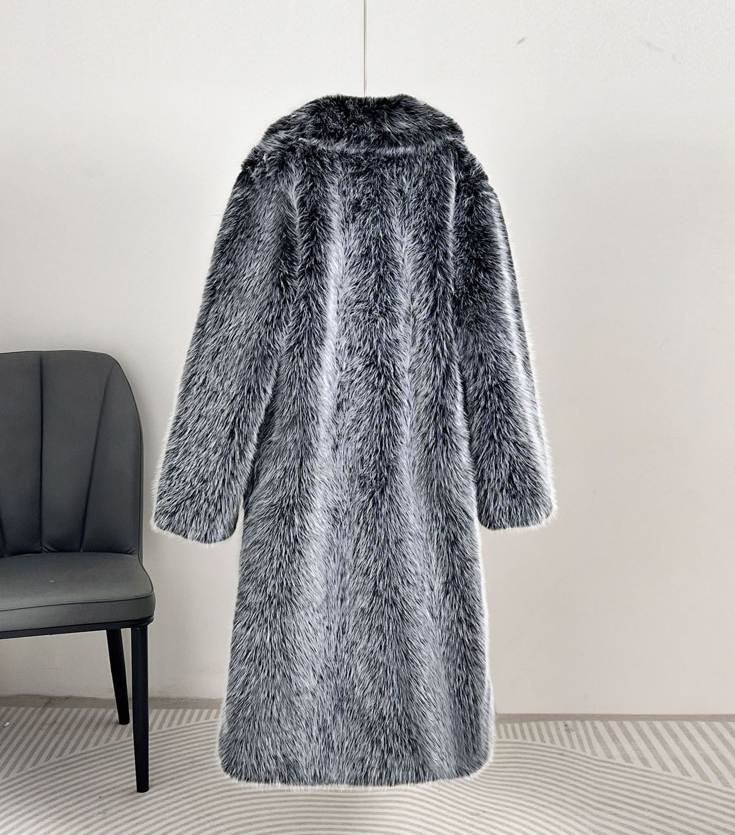 Manteau Long en Fausse Fourrure - Aurelles