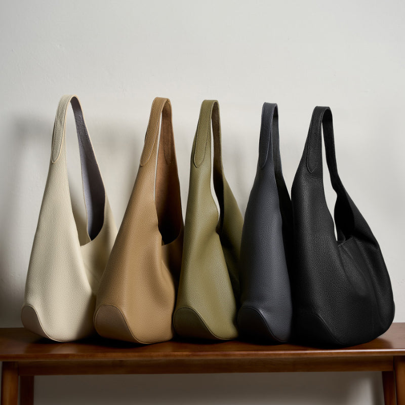 Sac Hobo en Cuir Doux pour Femmes