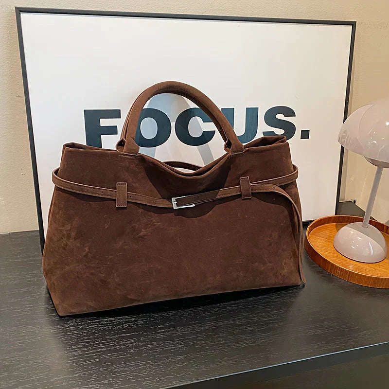 Sac à Main Vintage en Daim Élégant pour Femmes