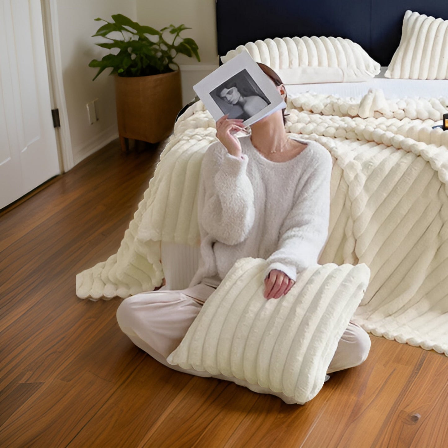 Couverture en Flanelle Douce pour Canapé et Lit - Confort et Élégance