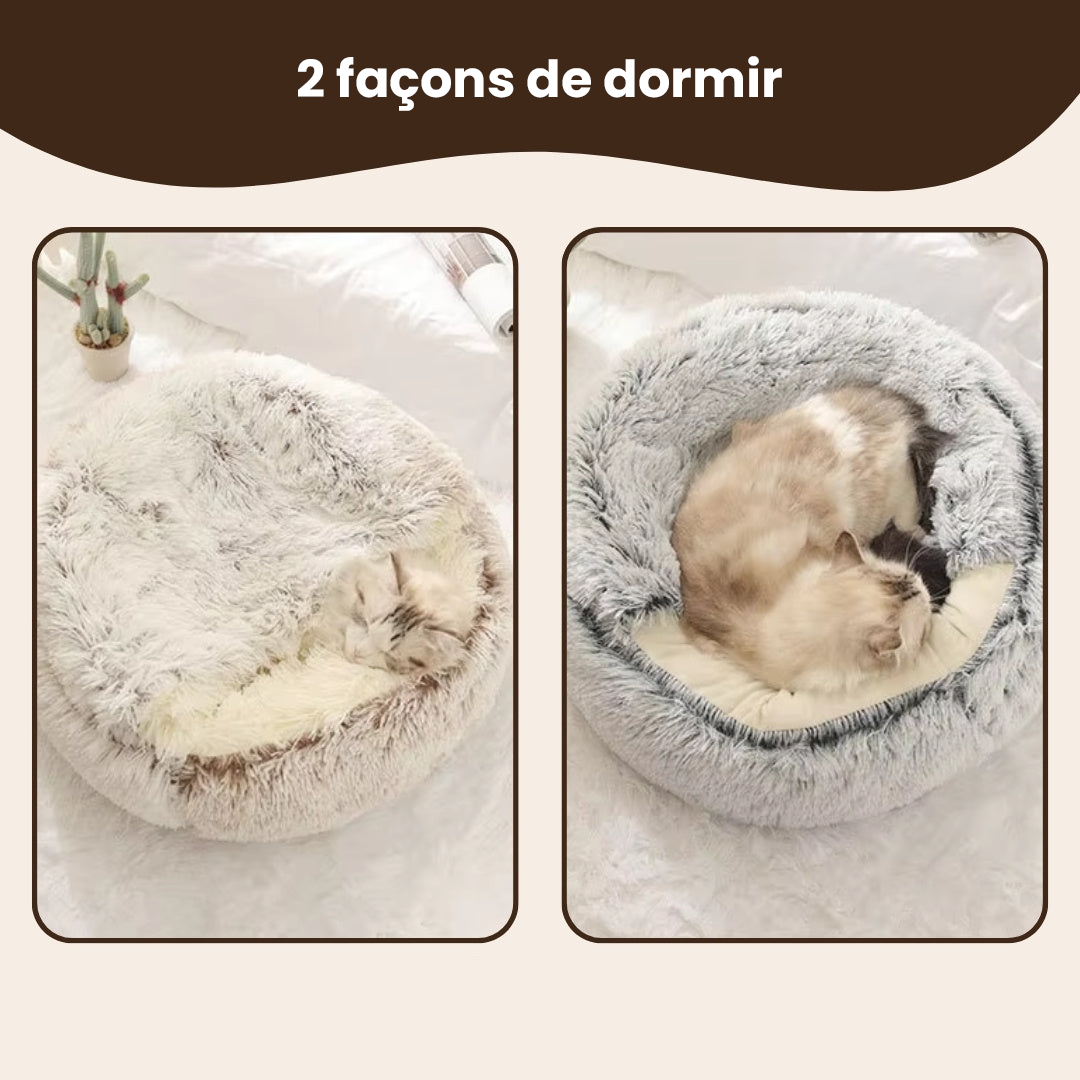 Lit coussin apaisant anti-stress pour chat et petit chien