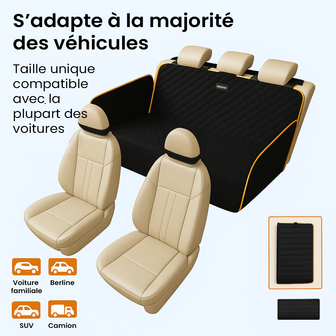 Housse de siège voiture pour chien – Protection imperméable et antidérapante