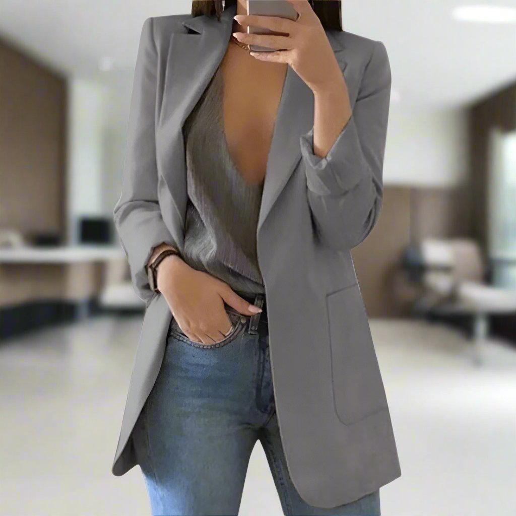 Blazer ouvert élégant et minimaliste pour femmes - Aurelles