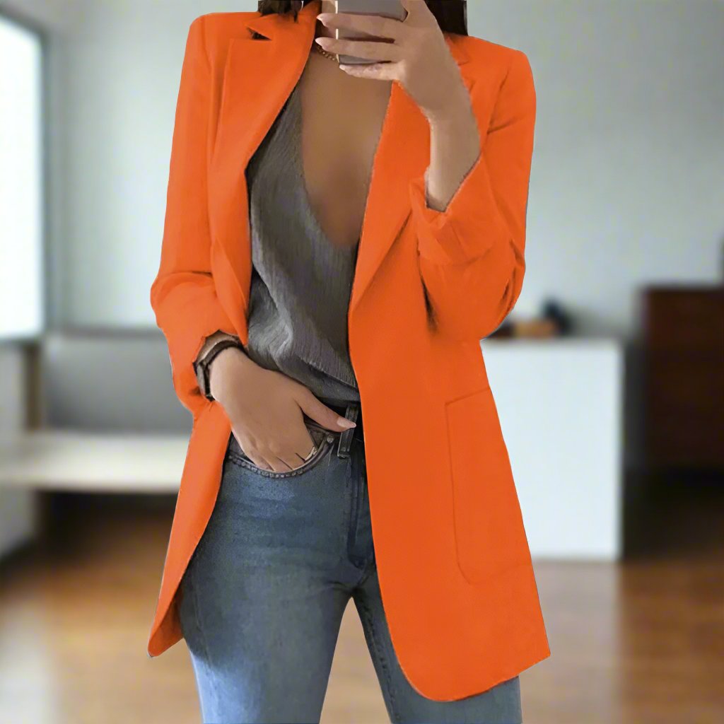 Blazer ouvert élégant et minimaliste pour femmes - Aurelles