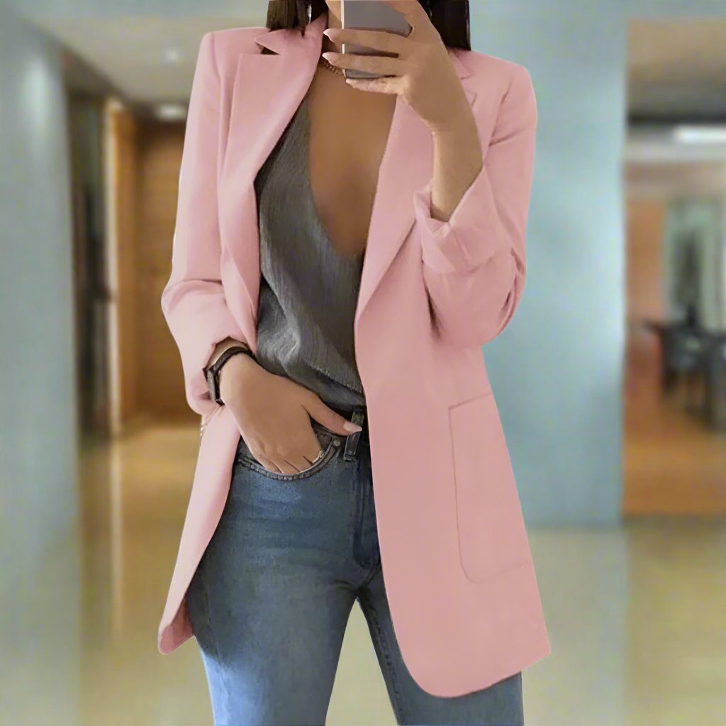 Blazer ouvert élégant et minimaliste pour femmes - Aurelles