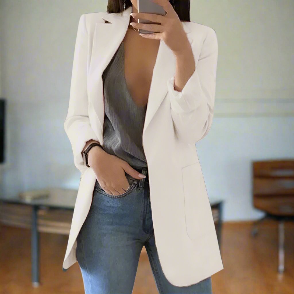 Blazer ouvert élégant et minimaliste pour femmes - Aurelles