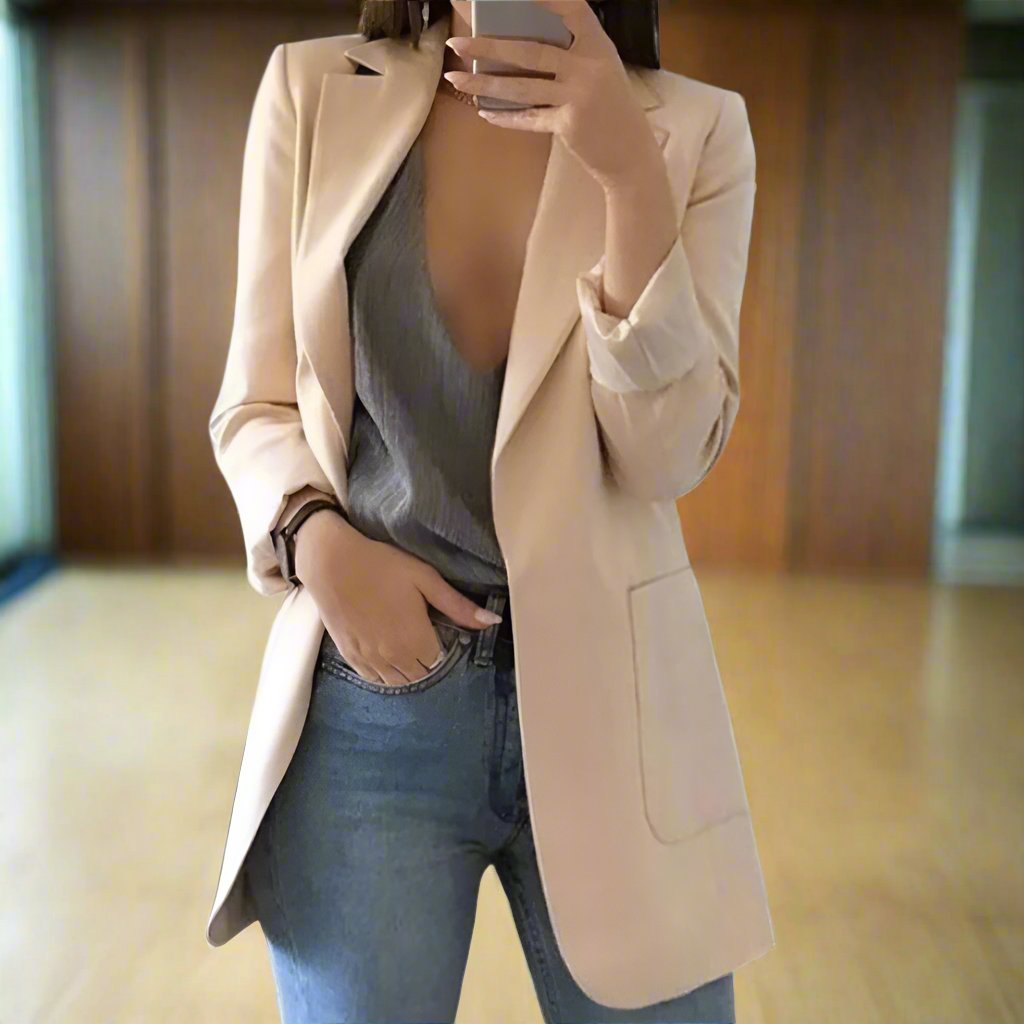 Blazer ouvert élégant et minimaliste pour femmes - Aurelles