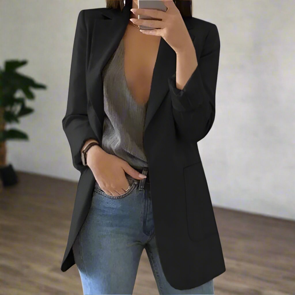 Blazer ouvert élégant et minimaliste pour femmes - Aurelles