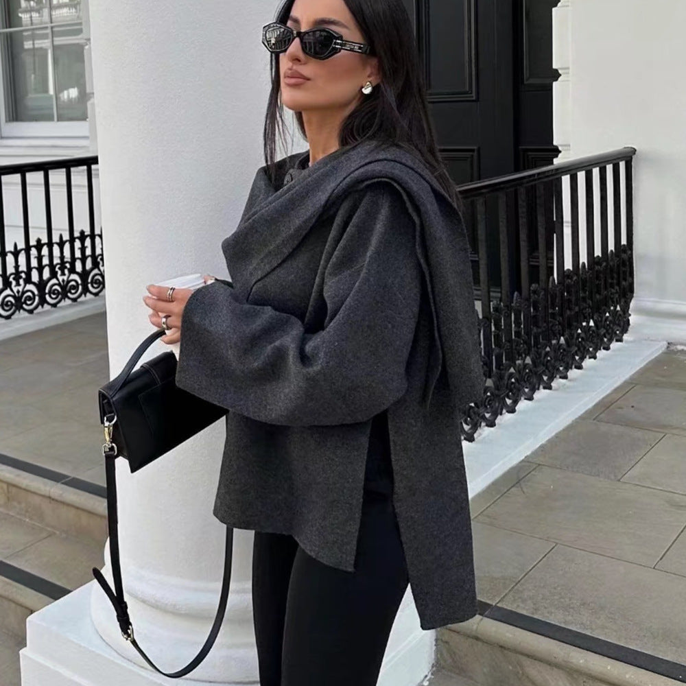 Cape Tricotée Décontractée pour Femme - Aurelles