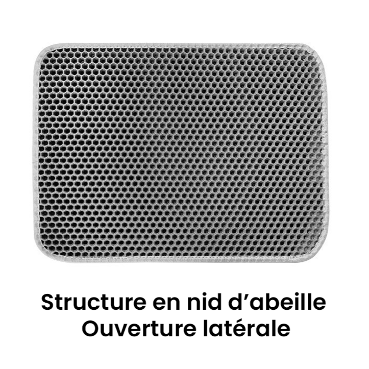 Tapis de litière anti-éparpillement pour chat – Double couche, facile à nettoyer, imperméable