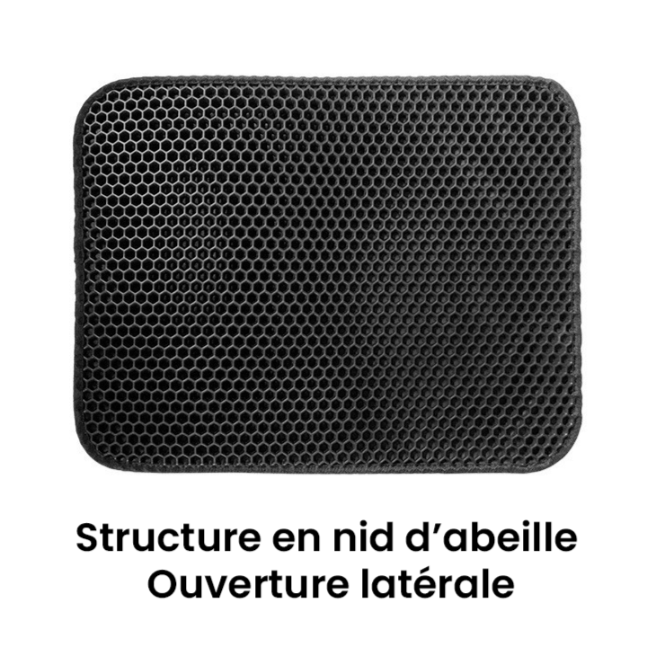 Tapis de litière anti-éparpillement pour chat – Double couche, facile à nettoyer, imperméable
