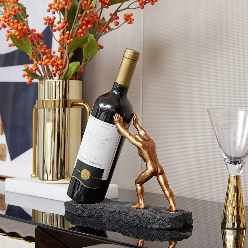Orion – Sculptural Bronze Bottle Holder