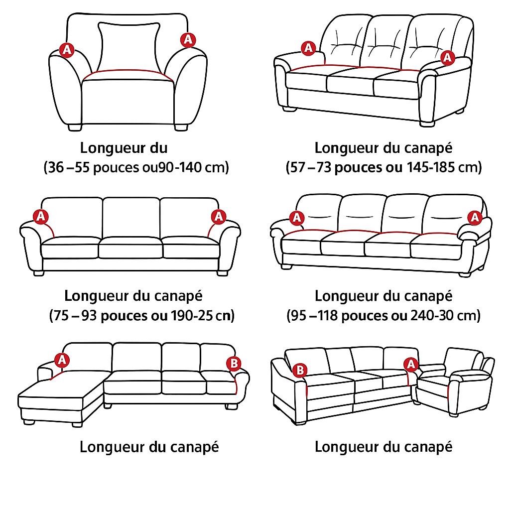 Housse de canapé antidérapante et imperméable pour protection optimale