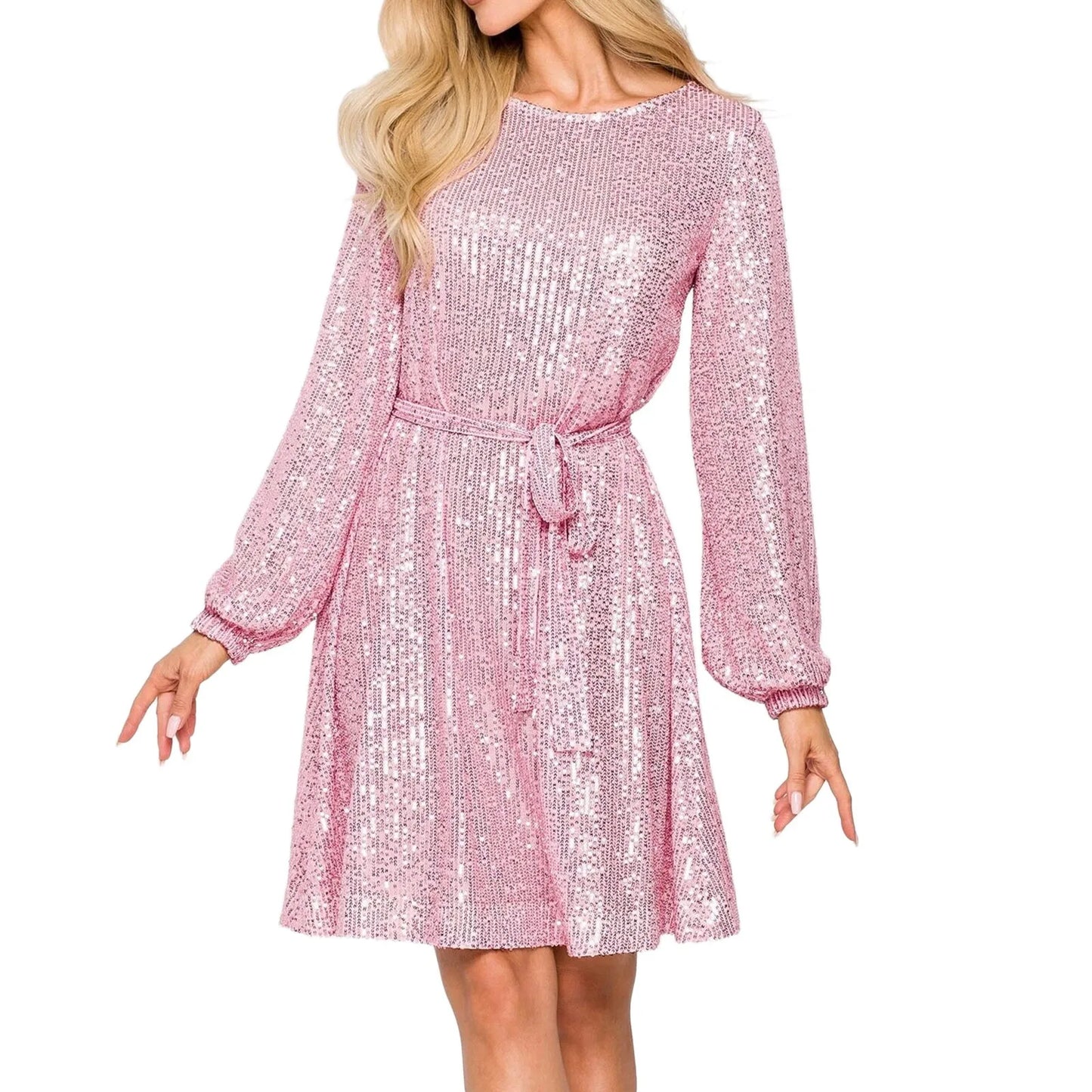 Robe A-Line à Paillettes Élégante pour Femme Chic