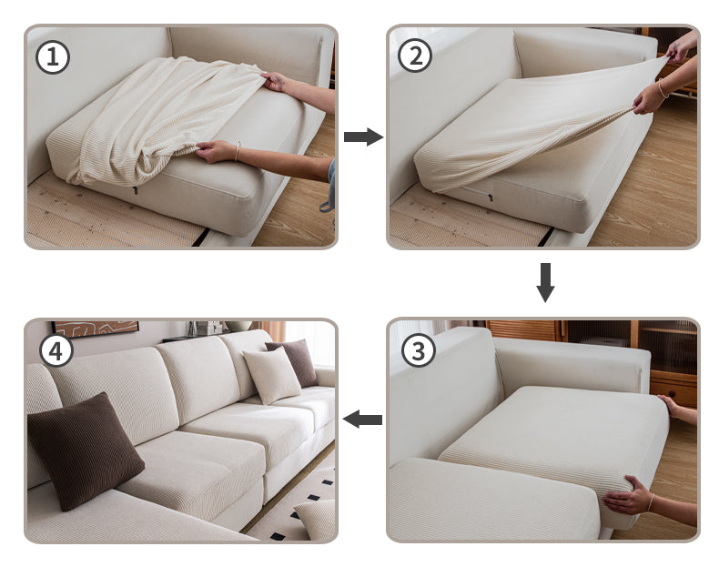 Housse de Canapé Élastique en Jacquard pour un Style Élégant