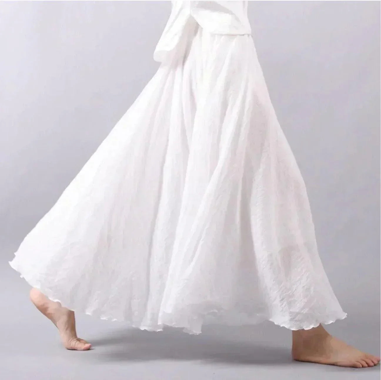 Jupe Maxi Femme Légère et Plissée Style Bohème Chic