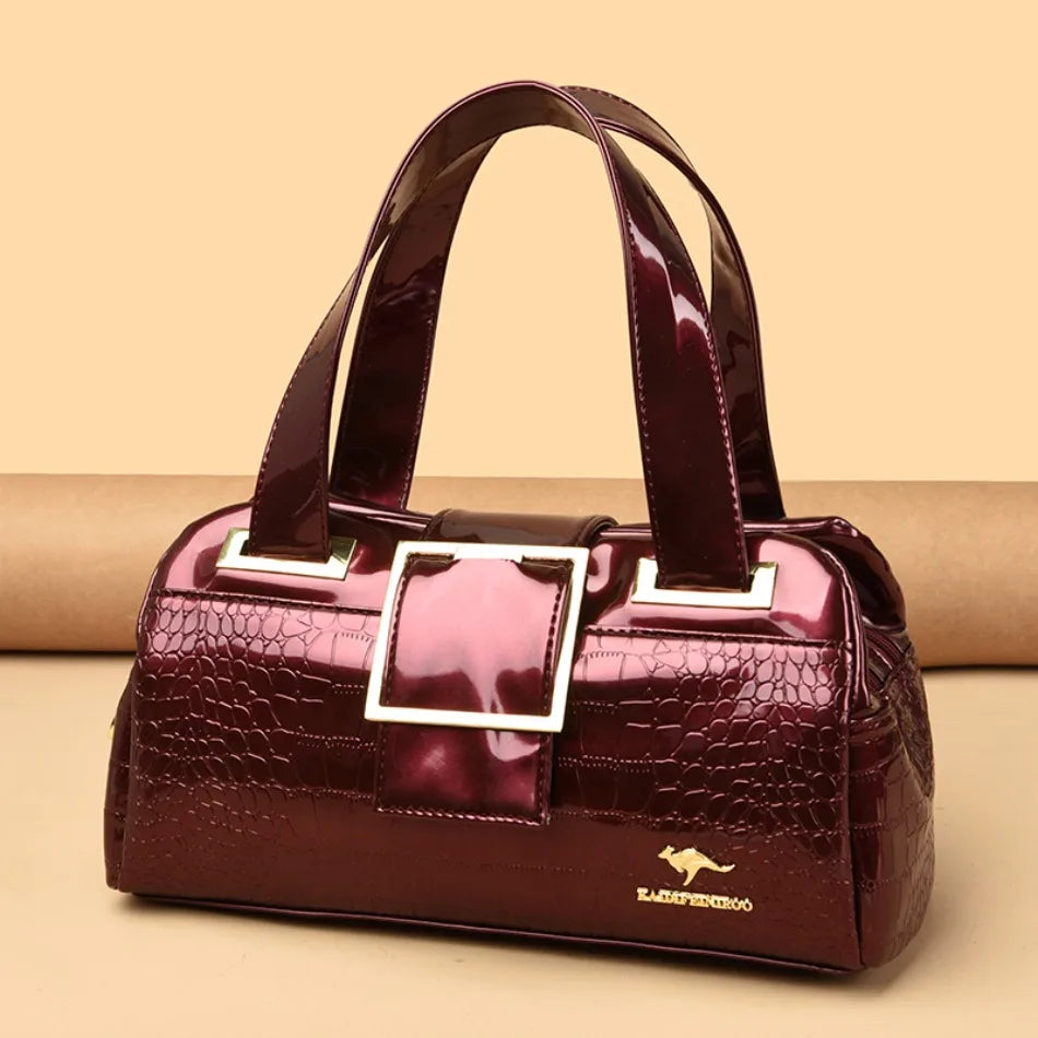 Sac à Main Cylindrique en Cuir pour Femmes