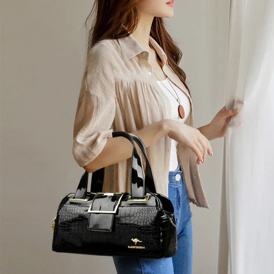 Sac à Main Cylindrique en Cuir pour Femmes