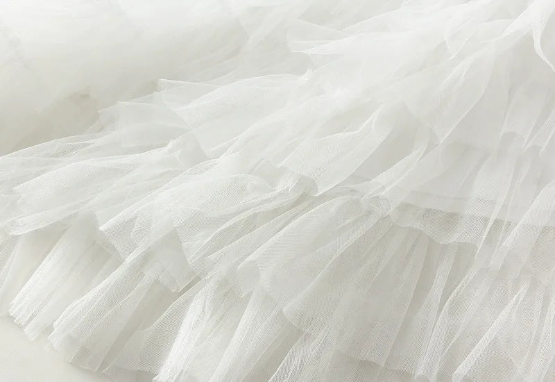 Jupe Midi A-Line en Tulle pour Femmes Élégante en Tulle Superposé - Aurelles