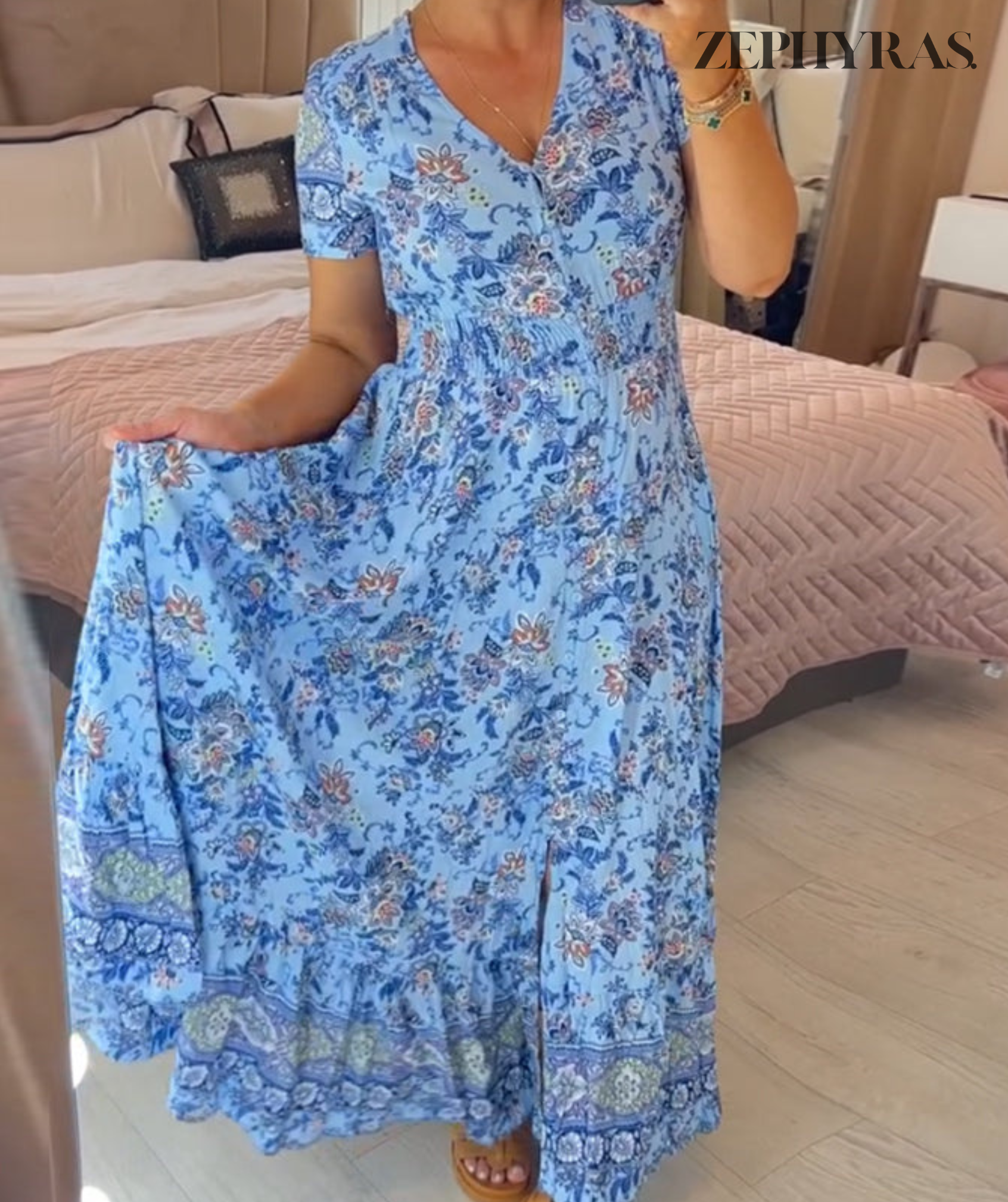 Robe d'Été Florale pour Femmes en Tissu Léger - Aurelles