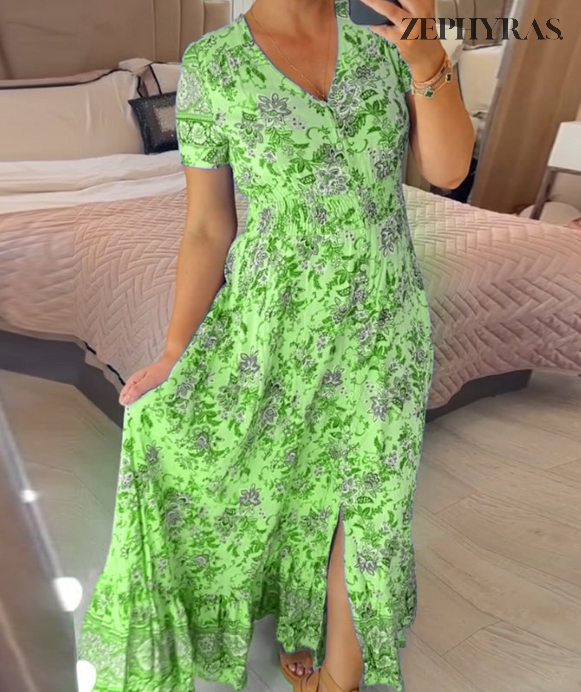 Robe d'Été Florale pour Femmes en Tissu Léger - Aurelles