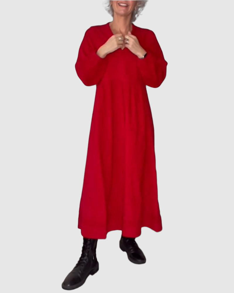 Jacobs | Robe A-Line à Col V en Tissu Léger et Respirant - Aurelles