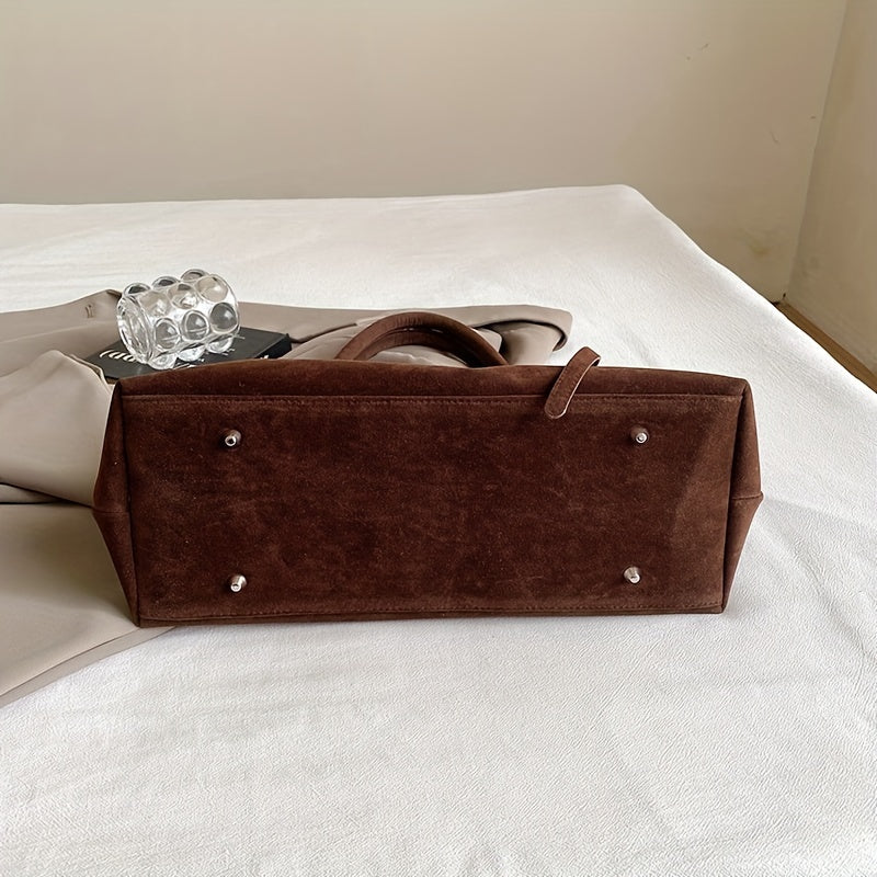 Sac à Main Vintage en Daim Élégant pour Femmes