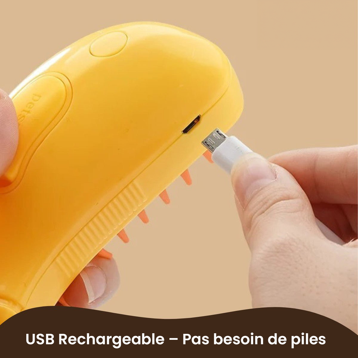 Brosse Vapeur Rafraîchissante pour Poils d'Animaux - Chats & Chiens