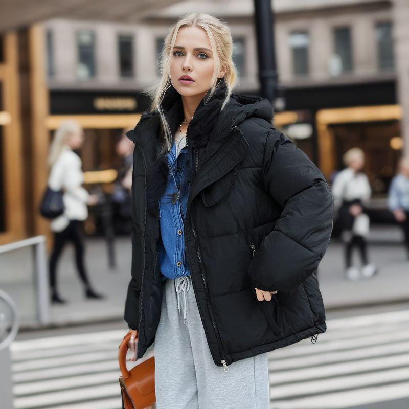 Doudoune Courte Épaisse avec Capuche – Style Chic et Confortable - Aurelles