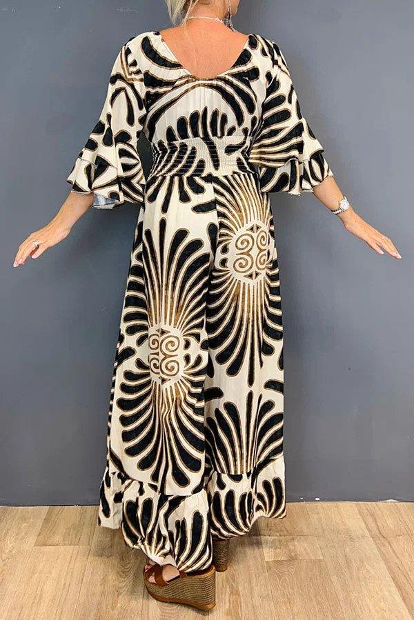 Jumpsuit Vintage à Fleurs Volanté pour Femmes - Aurelles