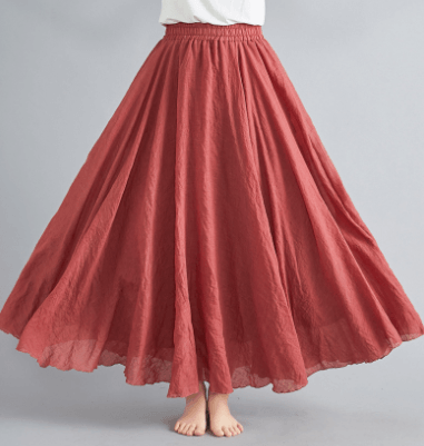 Jupe Maxi Femme Légère et Plissée Style Bohème Chic