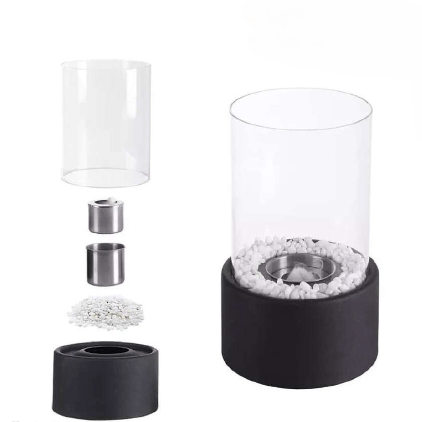 Orion – Lampe à Huile en Métal et Verre Élégante