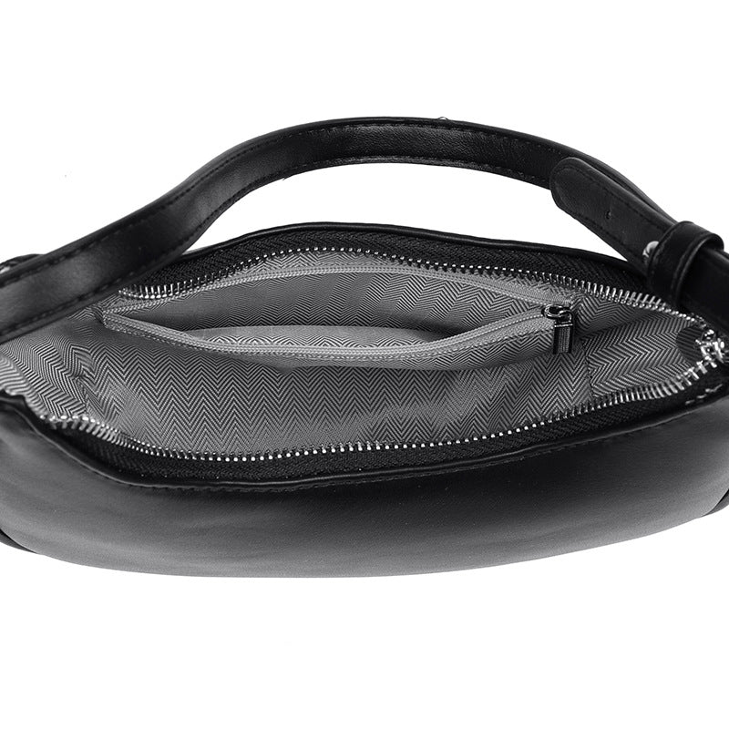 Sac en Cuir Forme Croissant pour Femmes